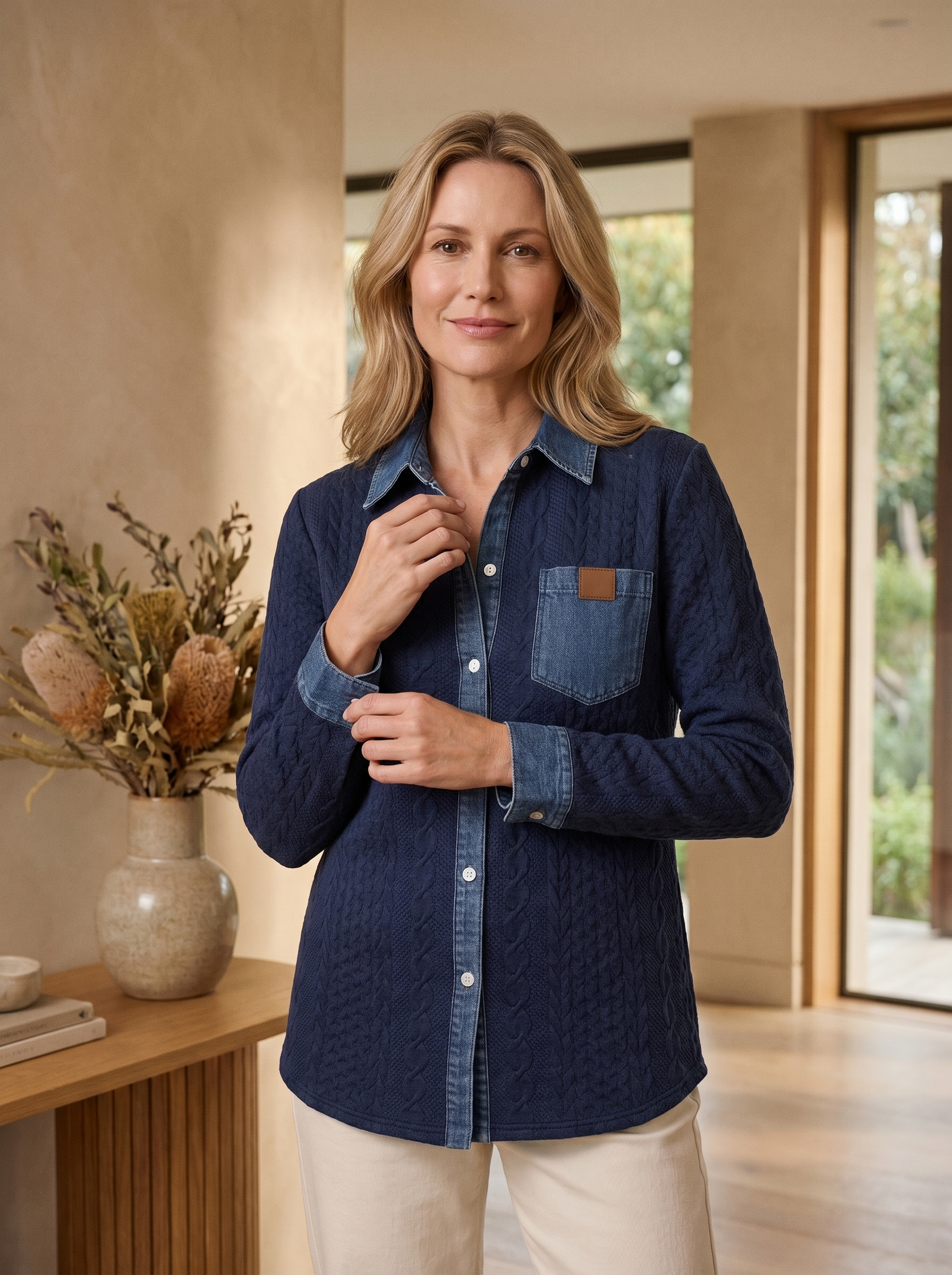 Lucía | Timeless Casual Denim Top
