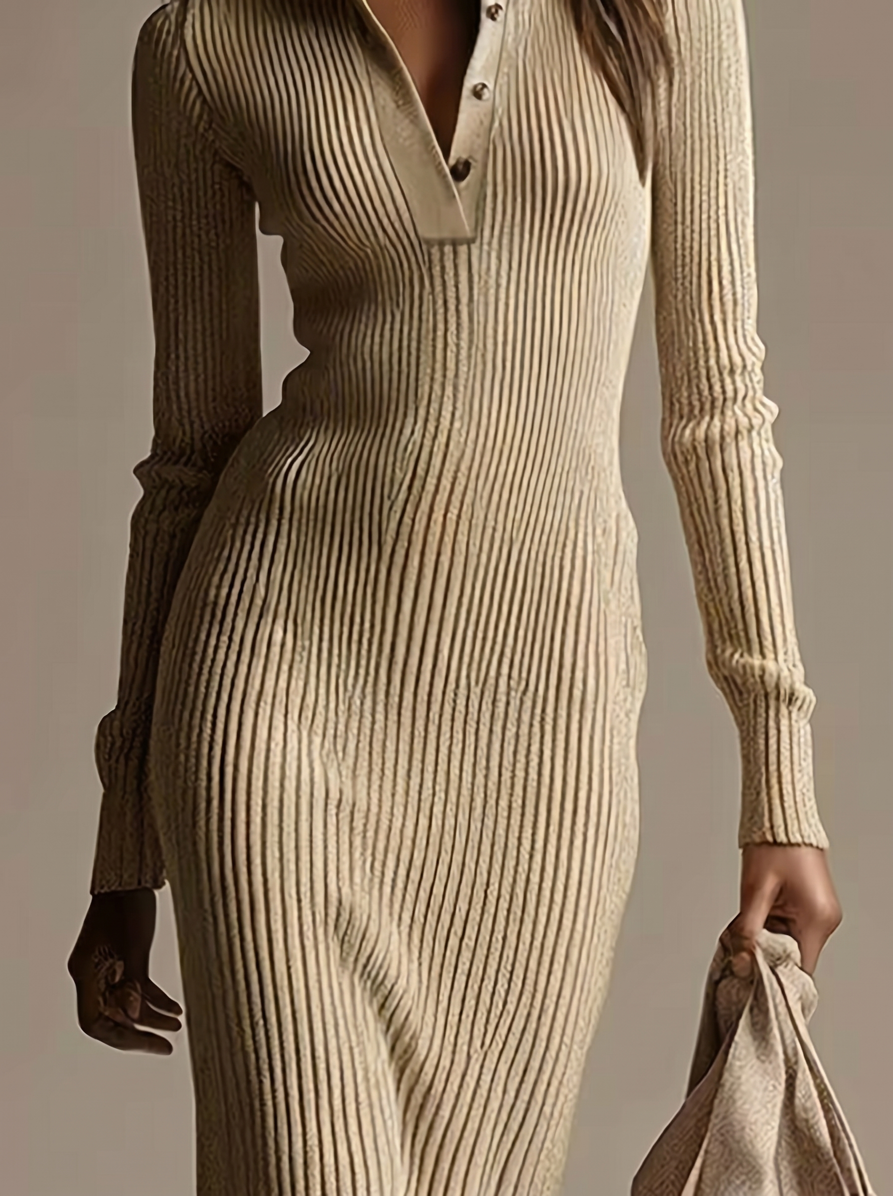 Nina | V-Neck Lapel Maxi Dress