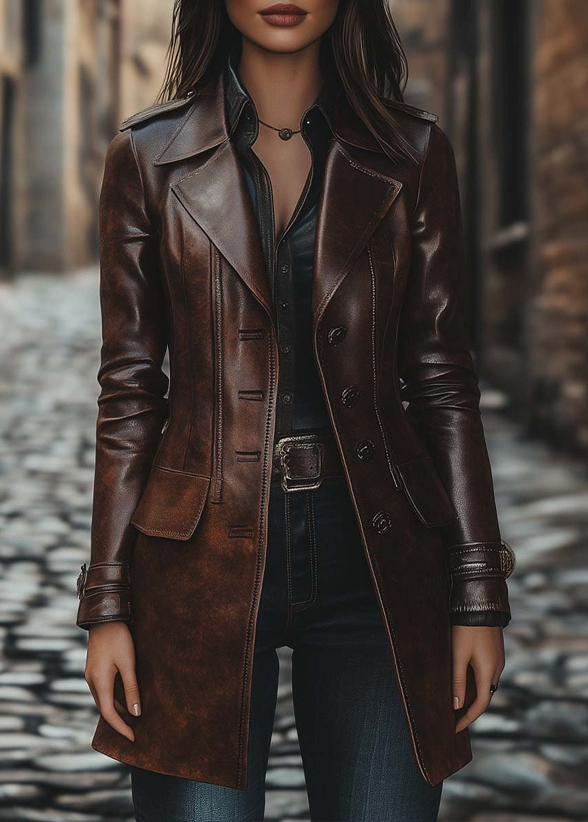 Kira | Vintage Chic Leather Coat