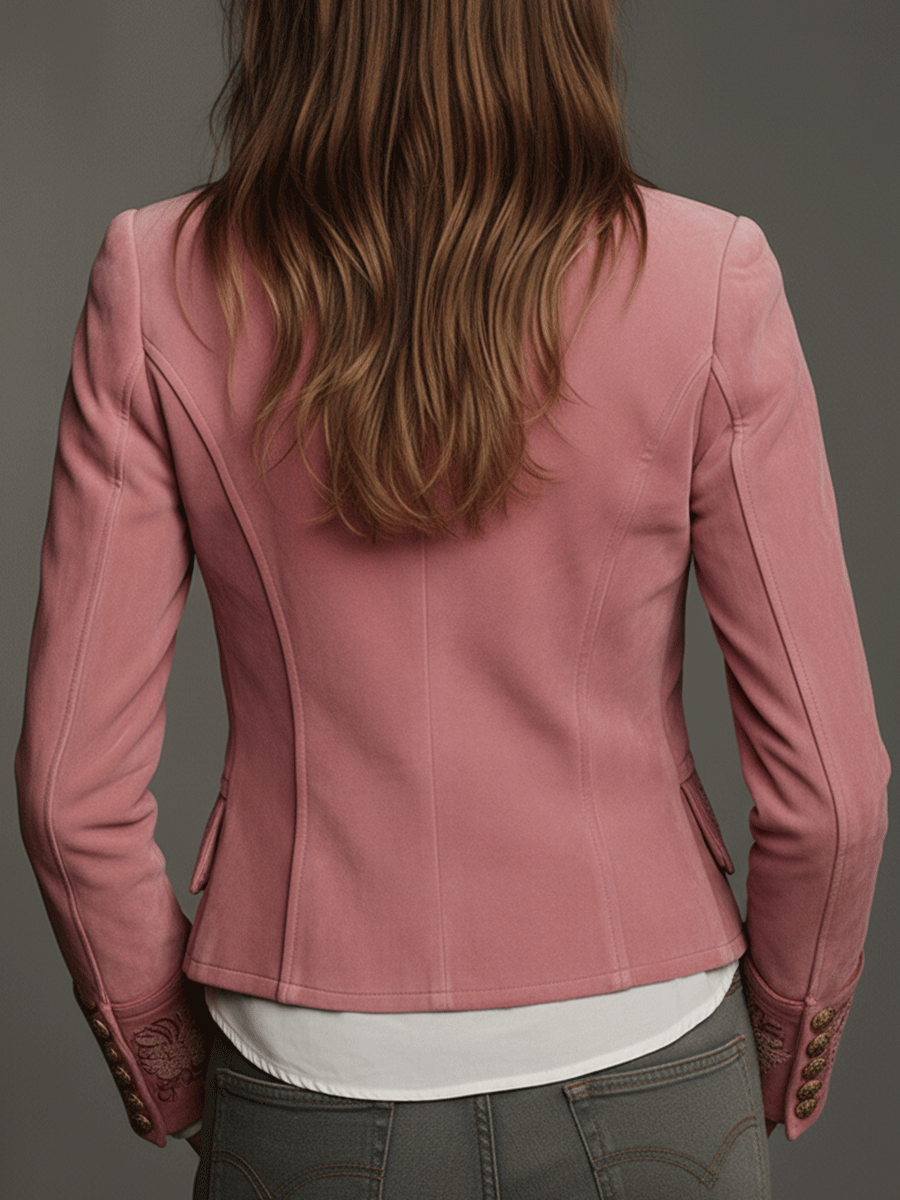 Goldie | Dusty Rose Suede Blazer