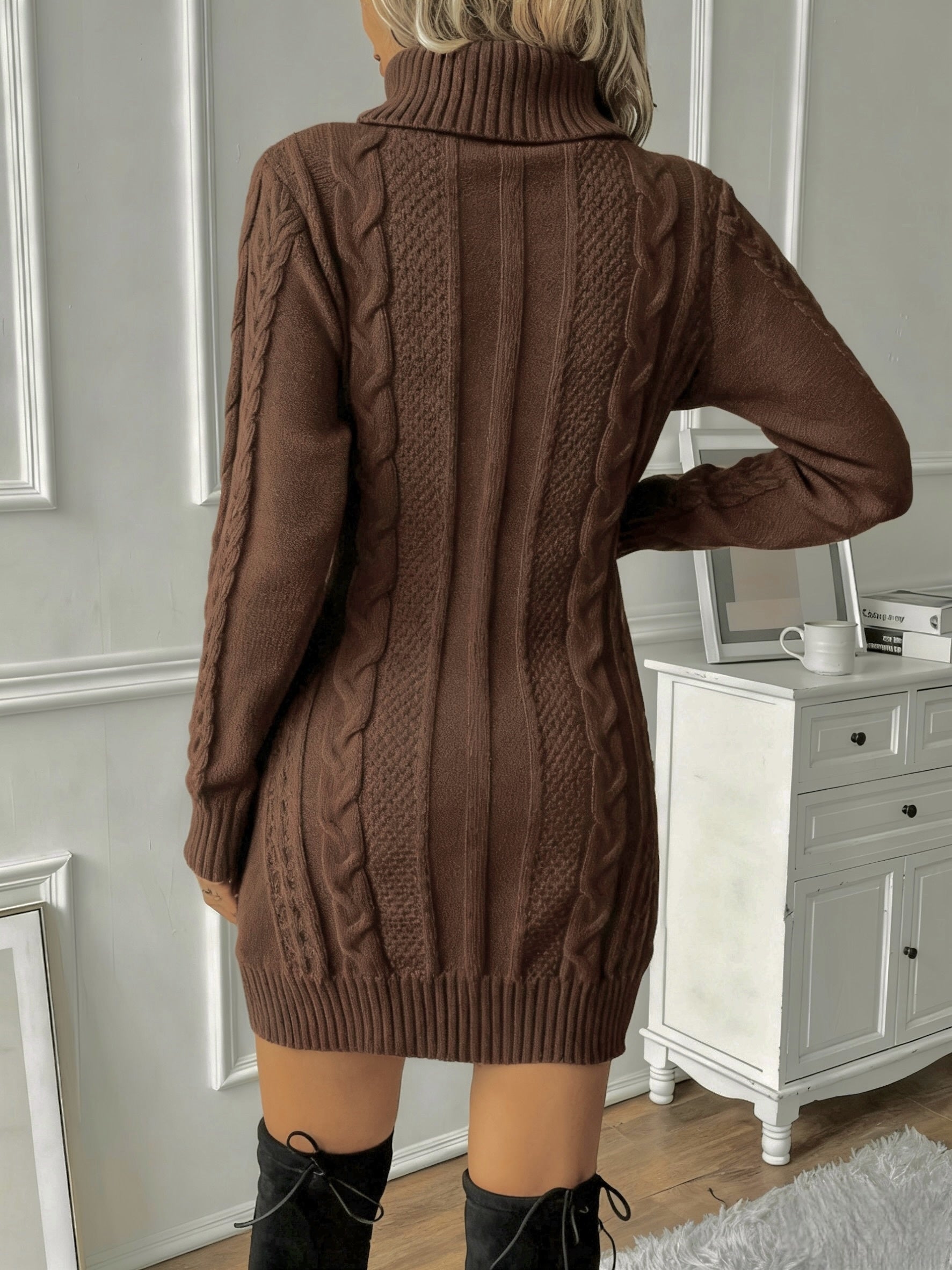 Bonnie | Cable Knit Sweater Dress
