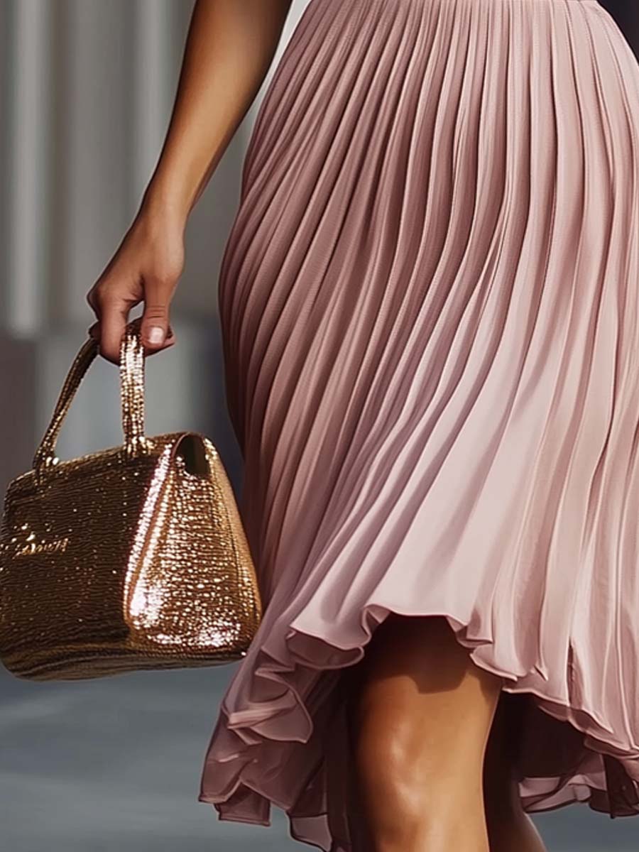 Isabelle | Pleated Texture Sleeveless Midi Dress