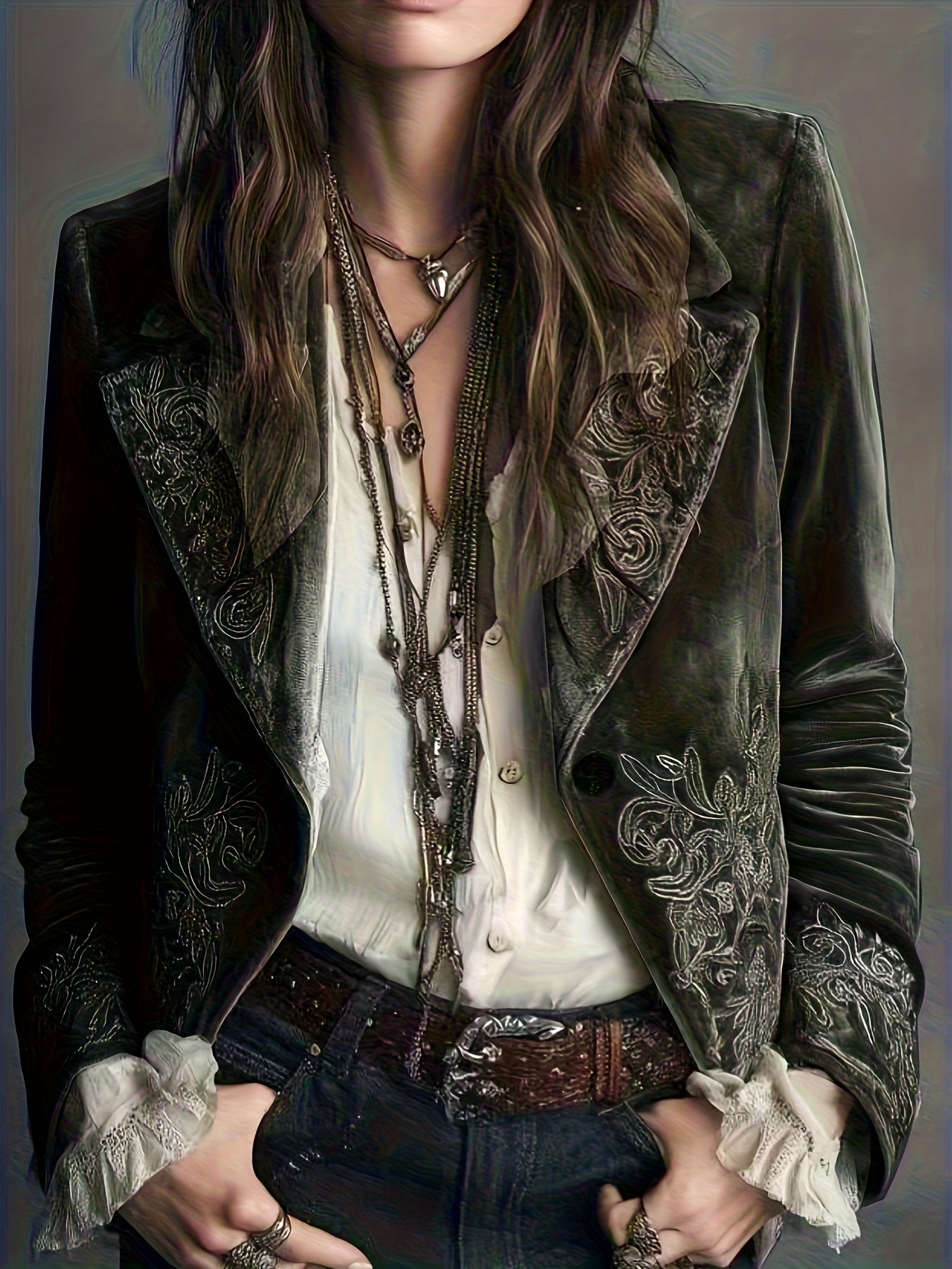Ashlyn | Artistic Embroidery Tailored Blazer