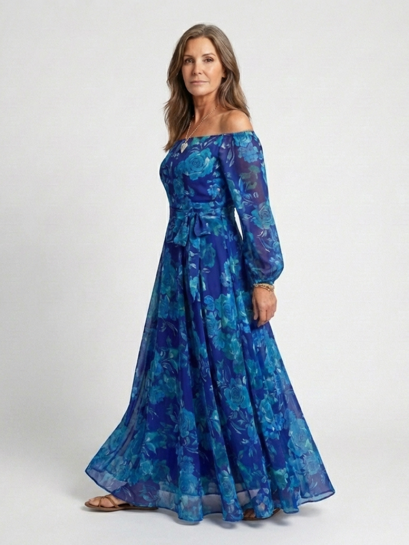 Nevaeh | Off Shoulder Floral Maxi Dress