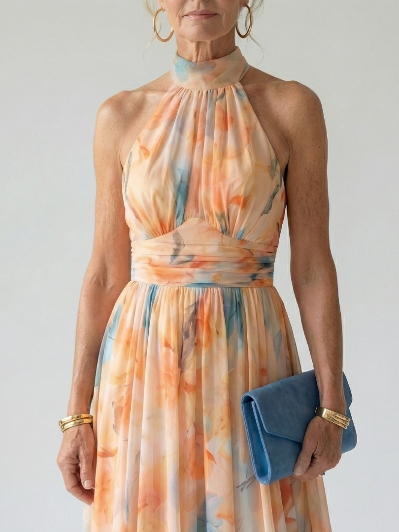 Tansy | Soft Halter Midi Dress