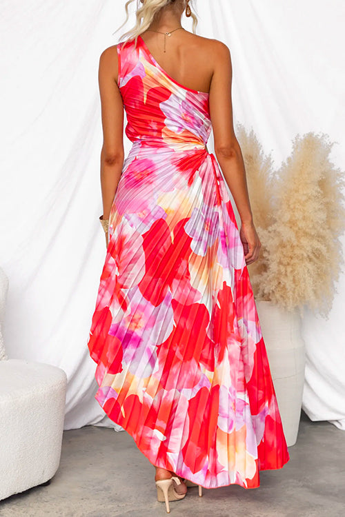 Nixie | Pleated One-Shoulder Dress