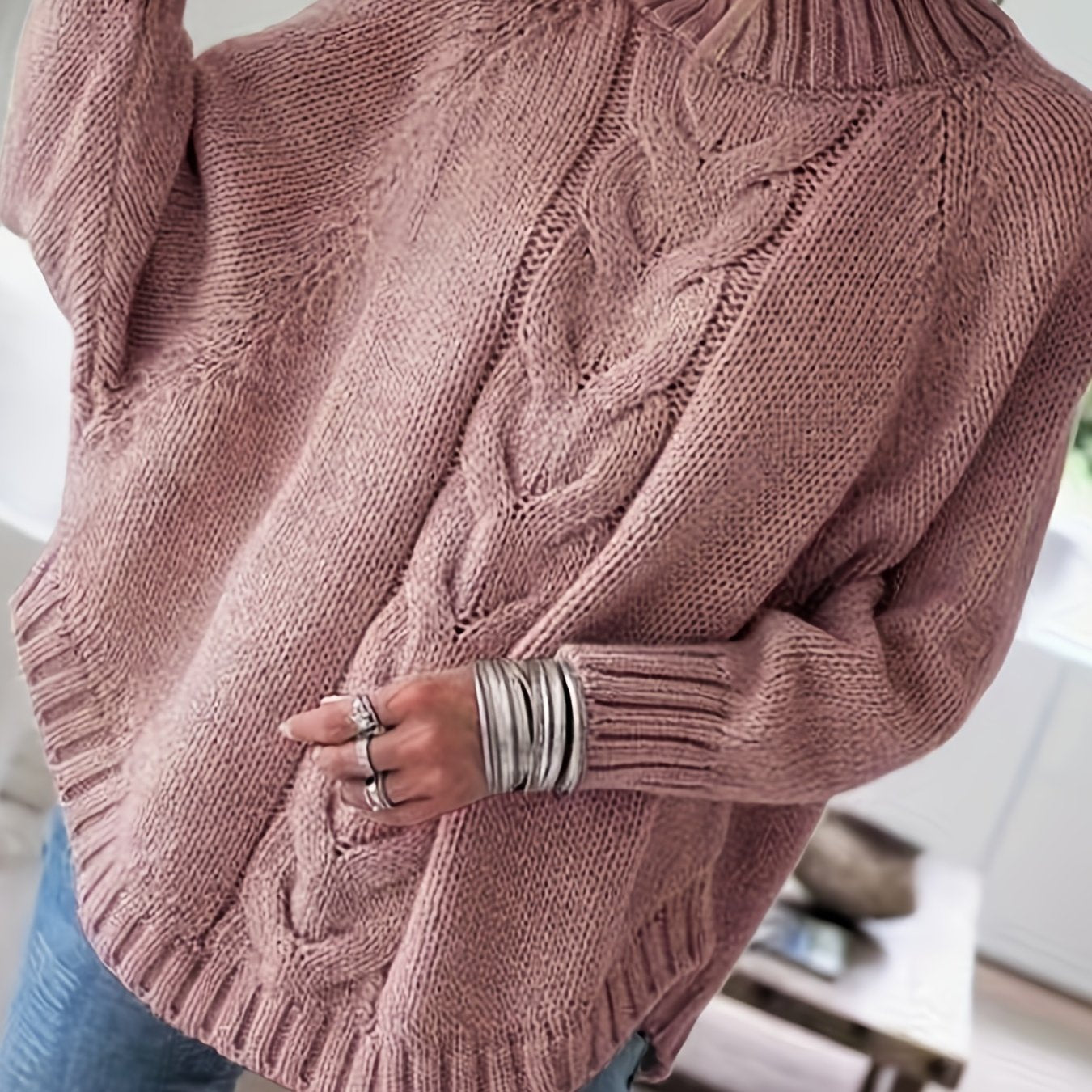 Skye | High Neck Ribbed Pullover