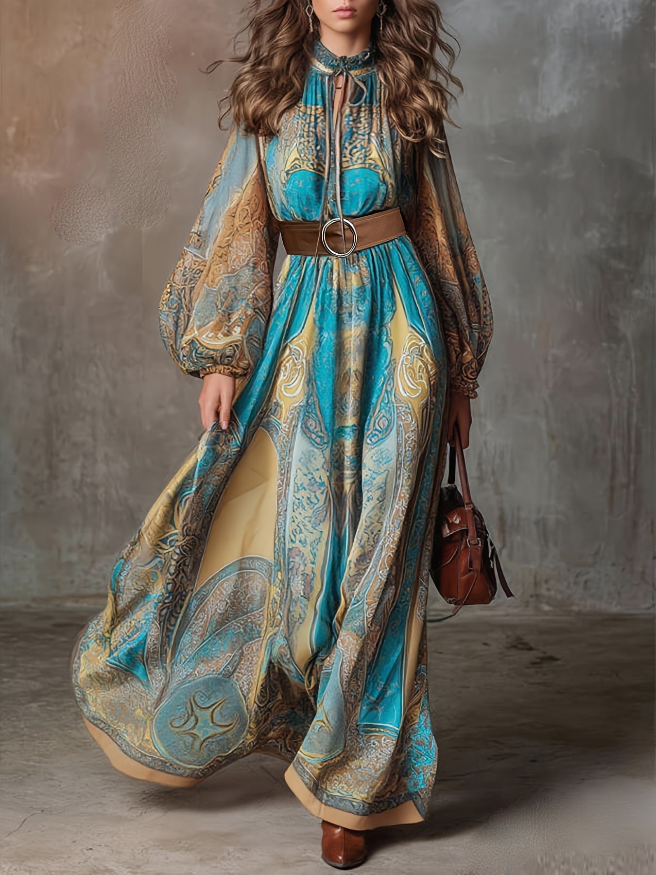 Leilani | Loose Flowing Lantern Sleeve Dress