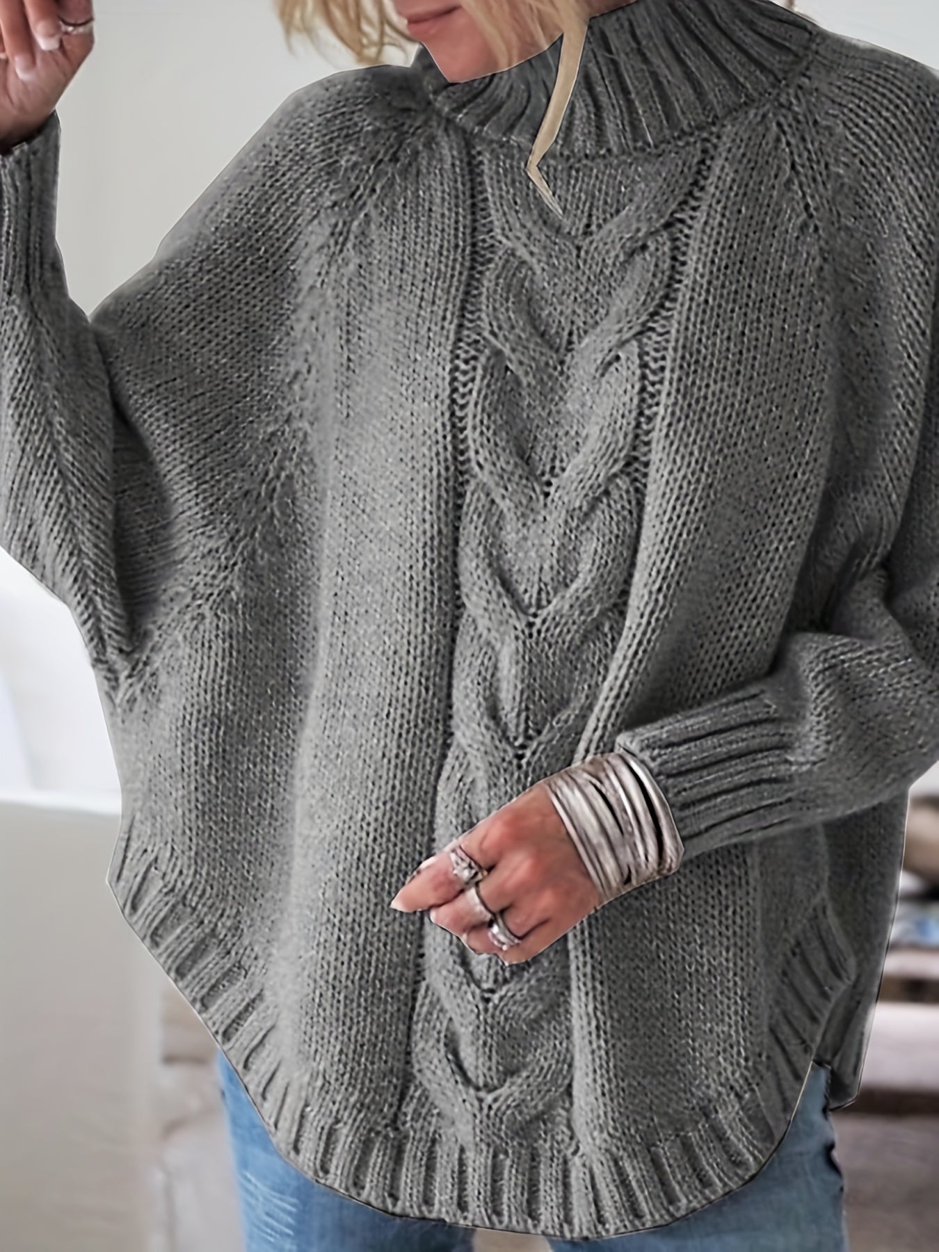 Skye | High Neck Ribbed Pullover