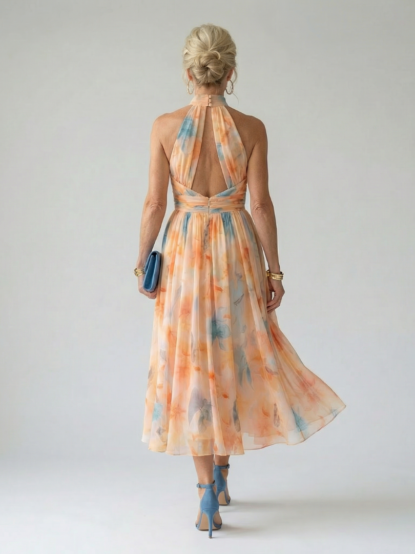 Tansy | Soft Halter Midi Dress
