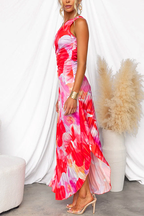 Nixie | Pleated One-Shoulder Dress
