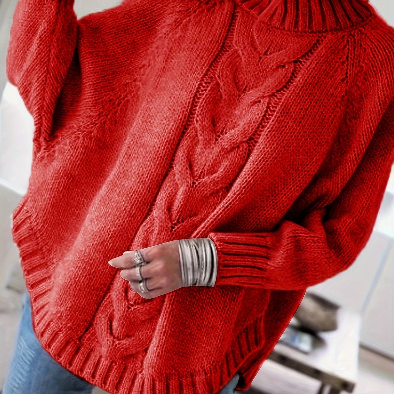 Skye | High Neck Ribbed Pullover