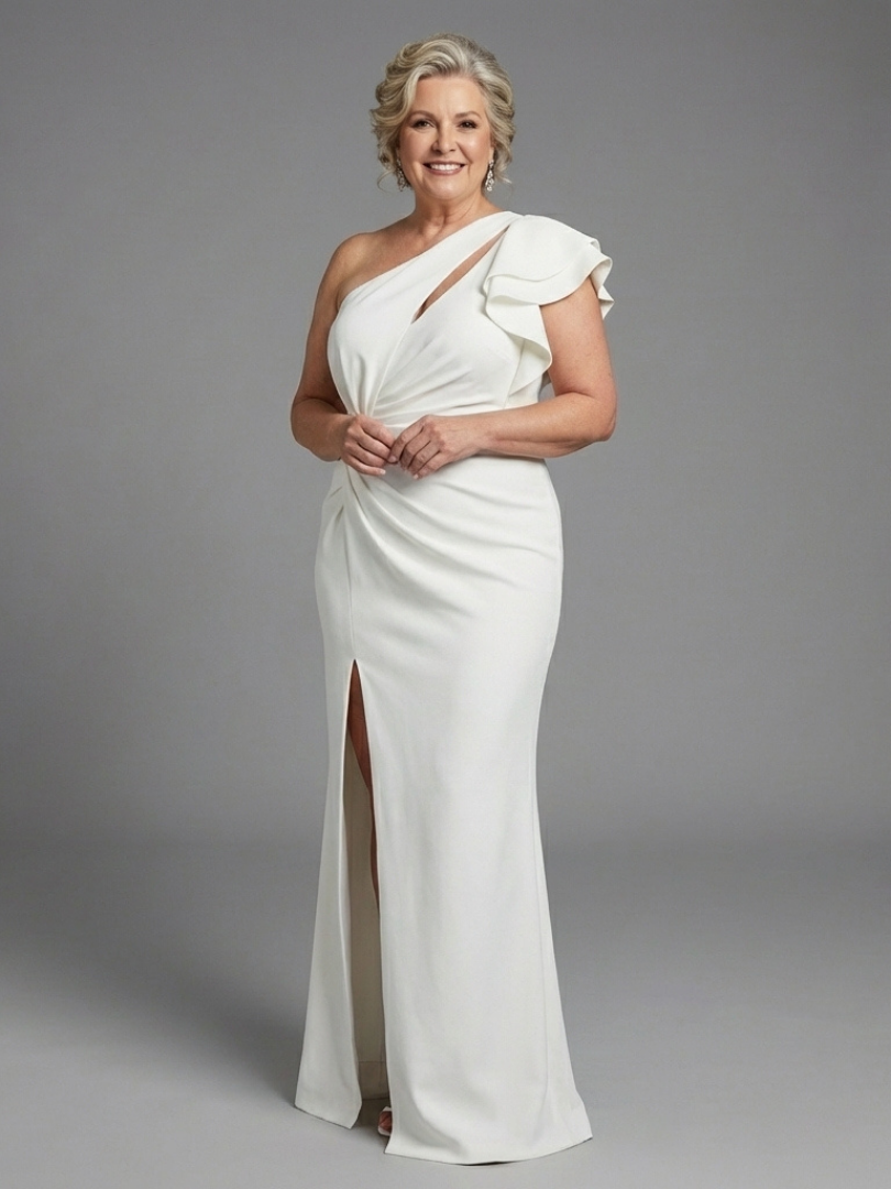 Santina | Maxi Dress with One Shoulder and Ruffles