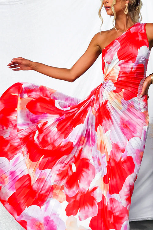 Nixie | Pleated One-Shoulder Dress