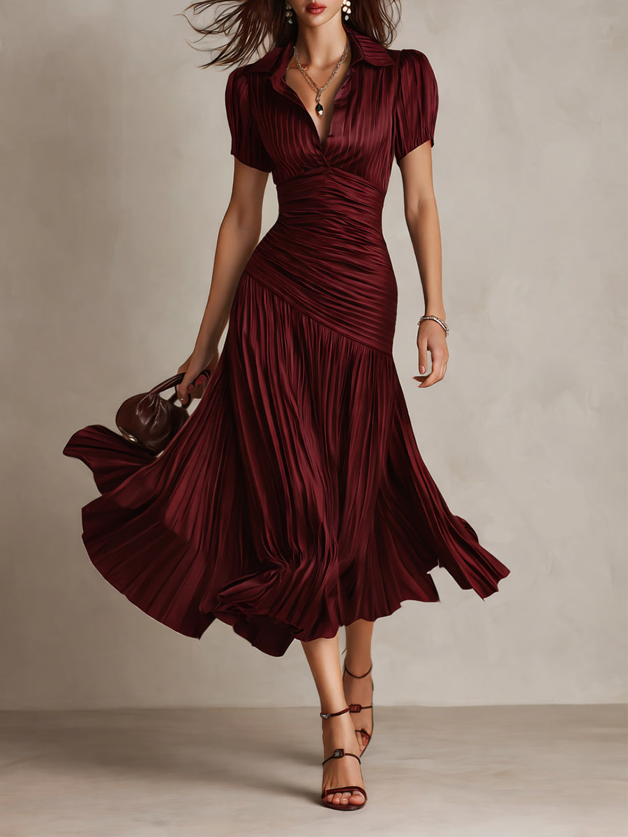 Zelie | Elegant Satin Flare Dress