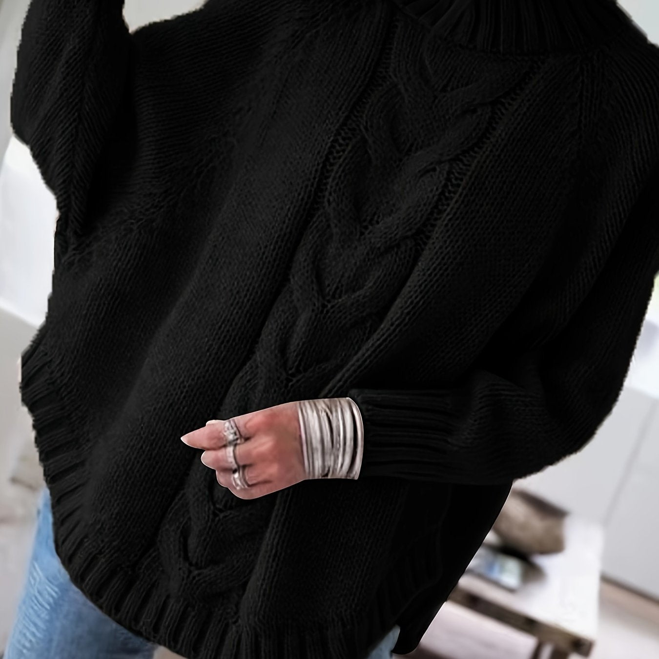 Skye | High Neck Ribbed Pullover