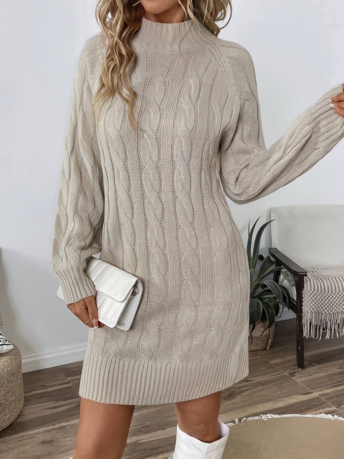 Nora | Twist Knit Sweater Dress