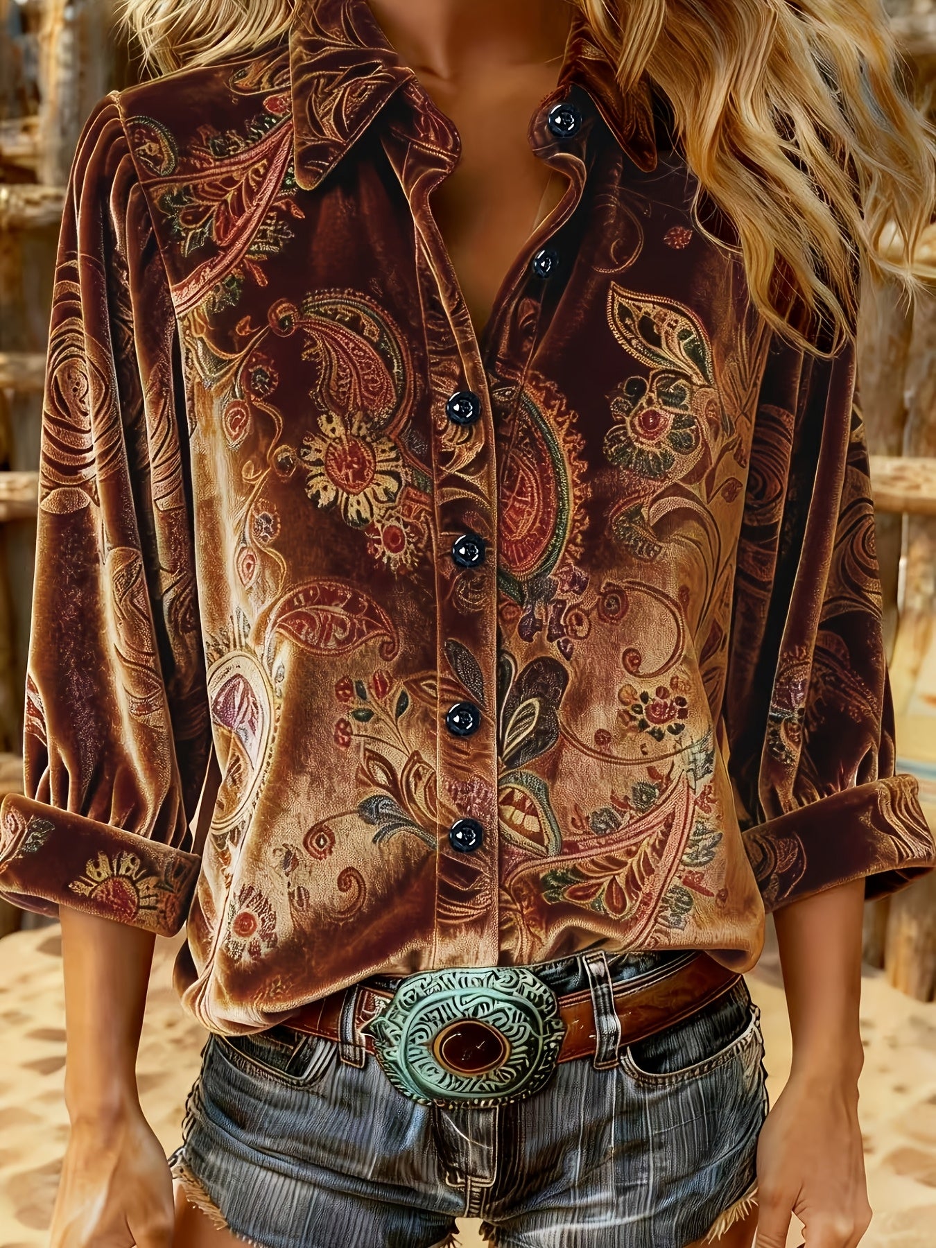 Tove | Embroidered long sleeve blouse