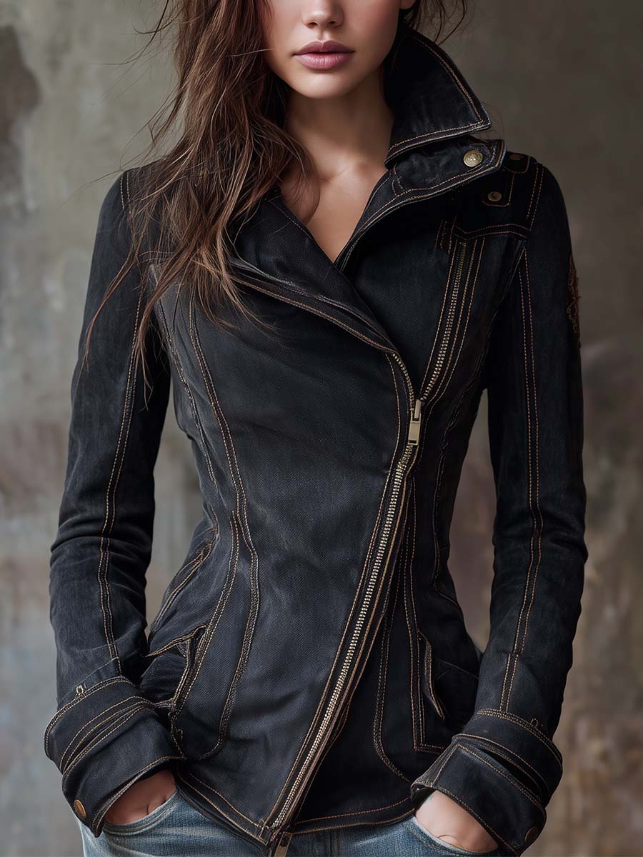 Iliana | Asymmetrical Zip Jacket