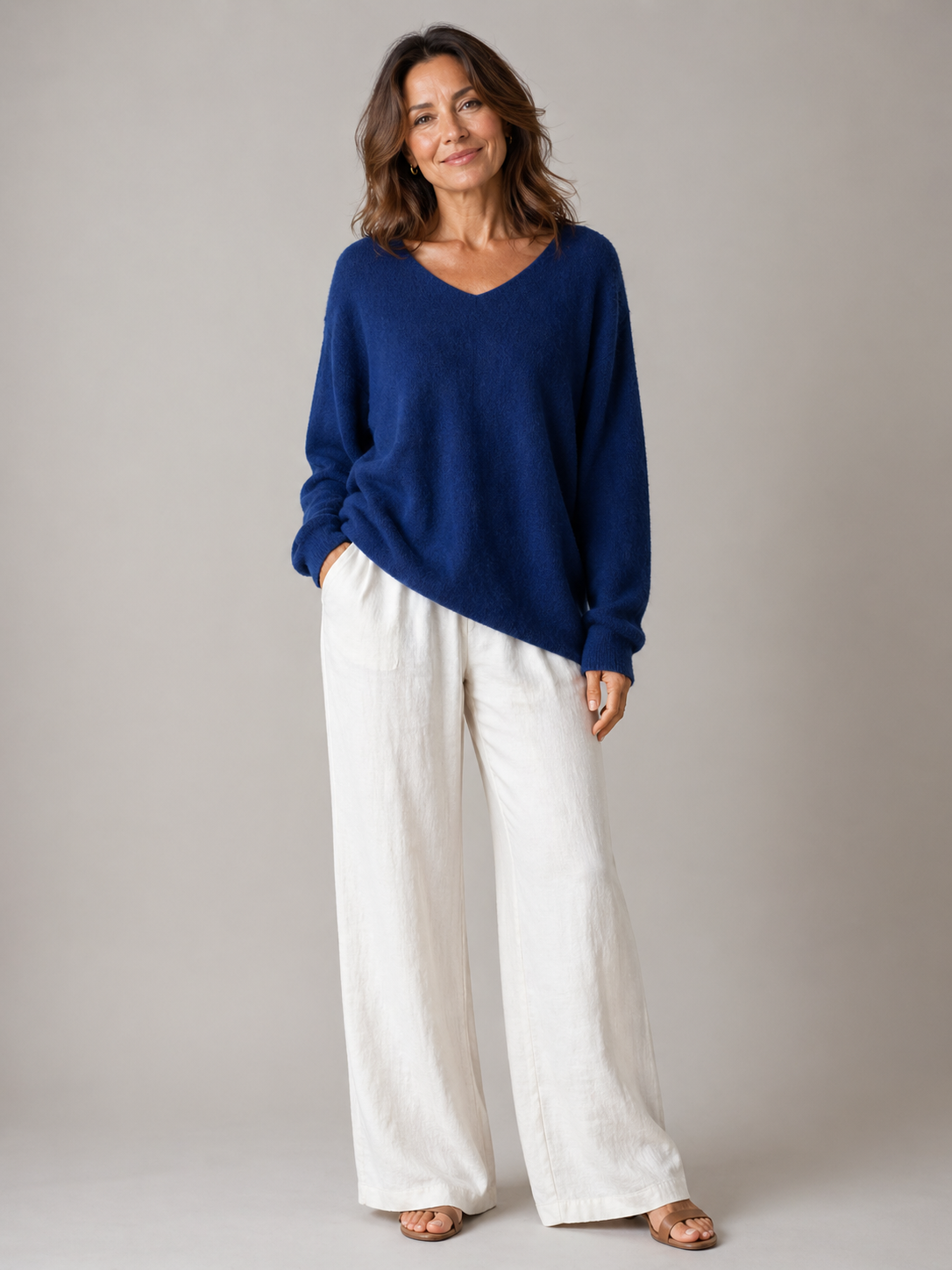 Ella | V-Neck Knit Jumper