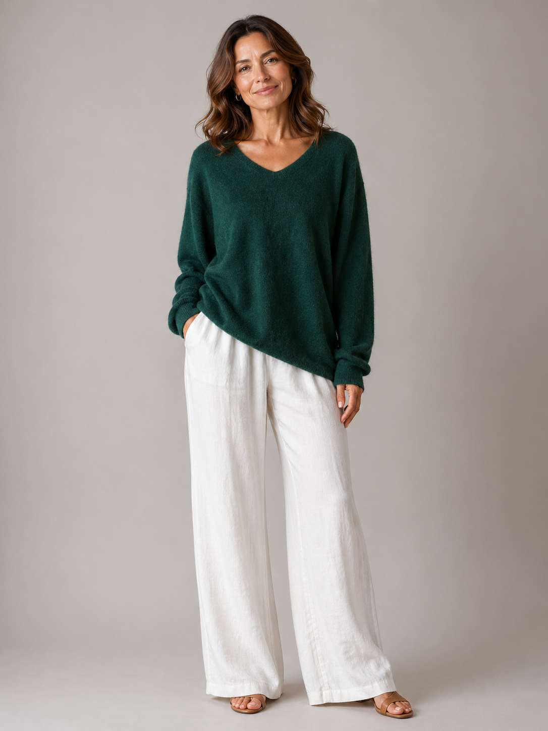 Ella | V-Neck Knit Jumper