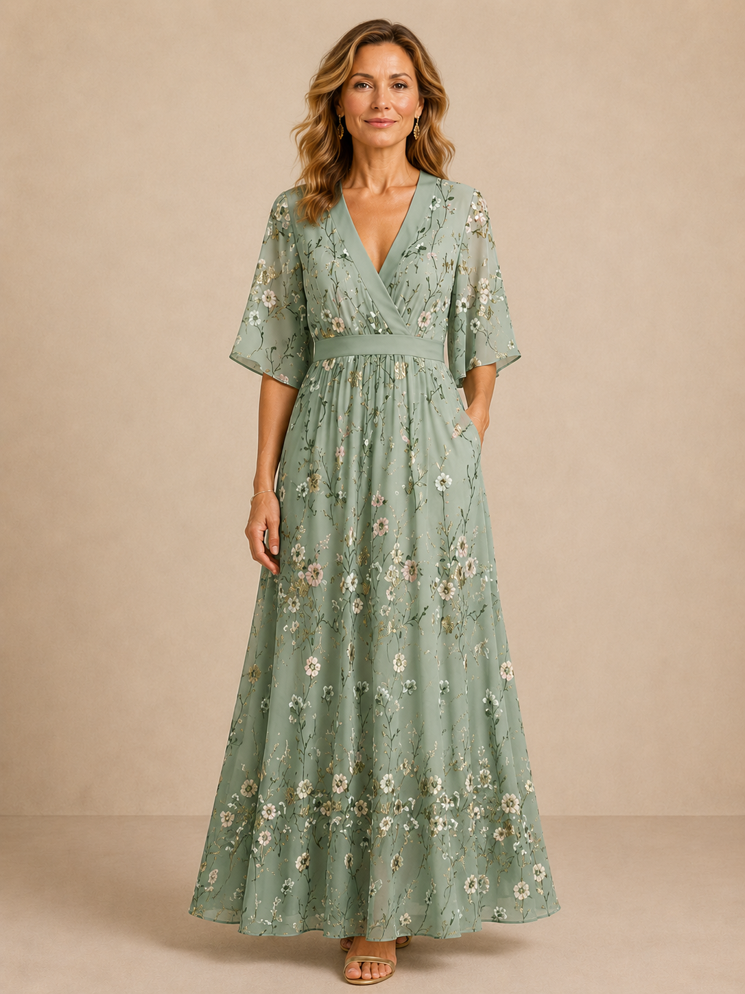 Aniyah | Elegant Floral Maxi Dress