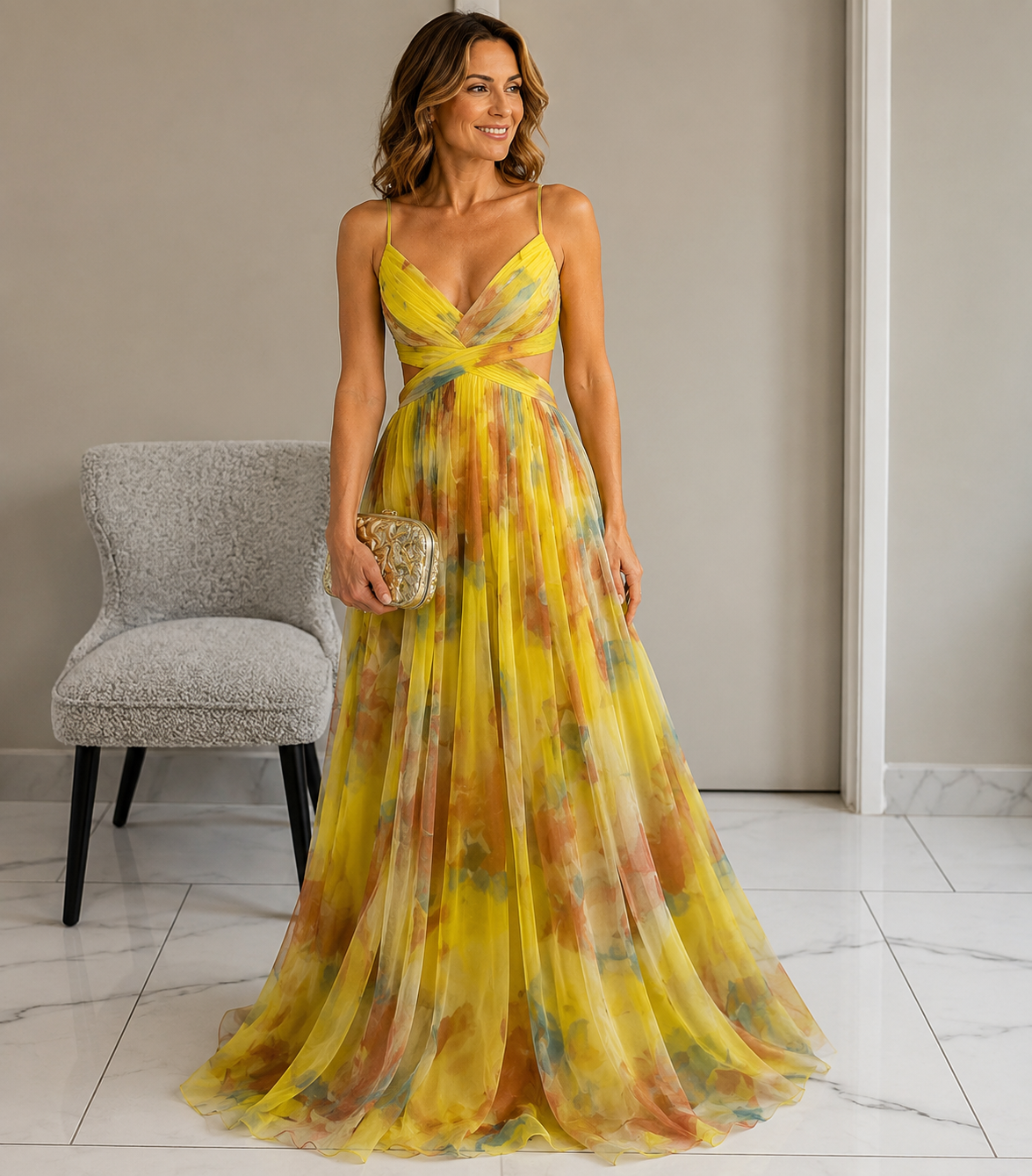 Aspen | Elegant Chiffon Maxi Dress