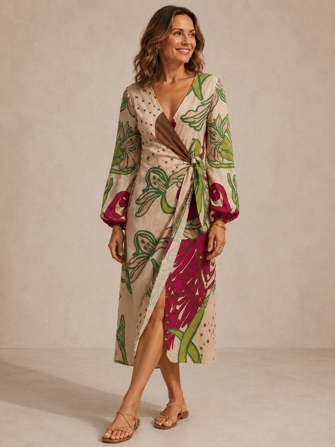 Darby | Elegant Printed Wrap Dress