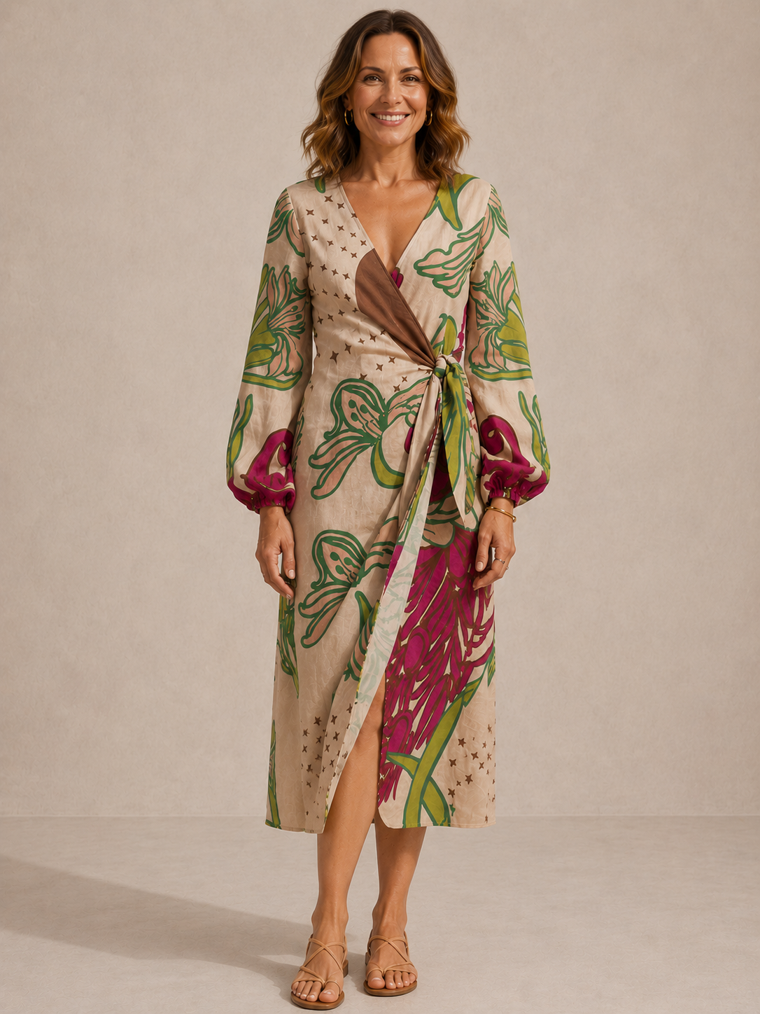 Darby | Elegant Printed Wrap Dress