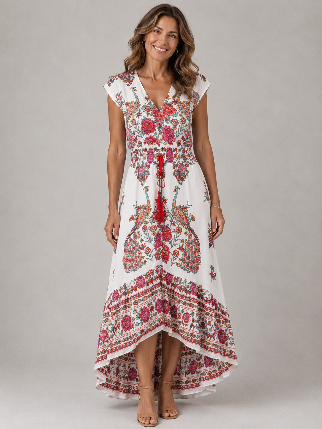Adalee | Romantic Floral High-Low Dress
