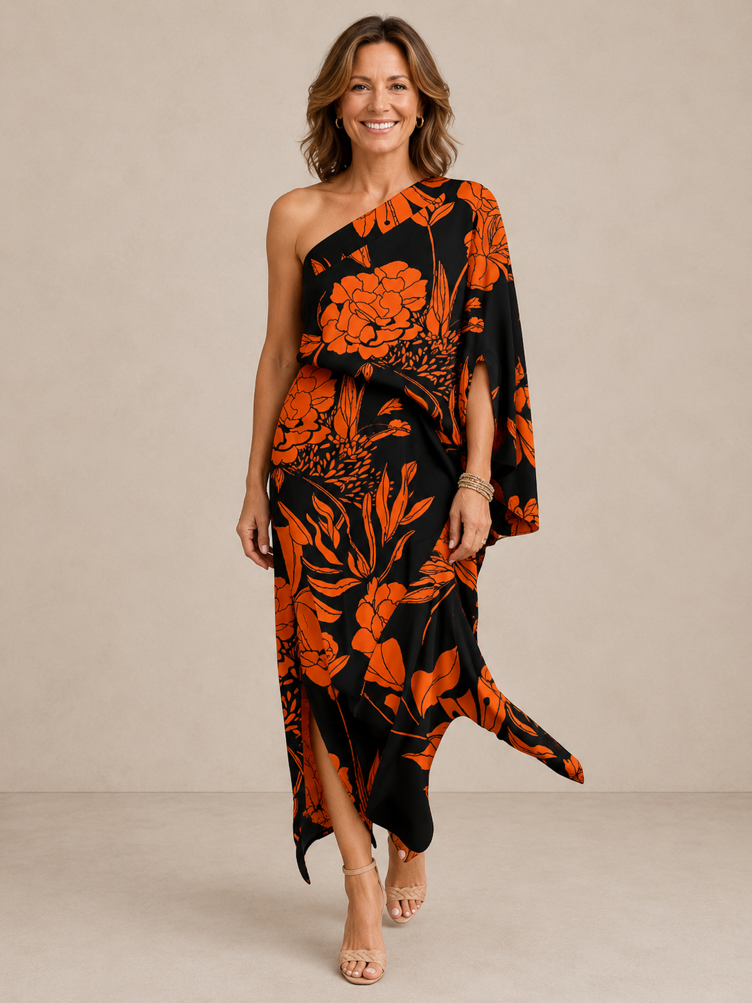 Avalon | Elegant One-Shoulder Maxi Dress