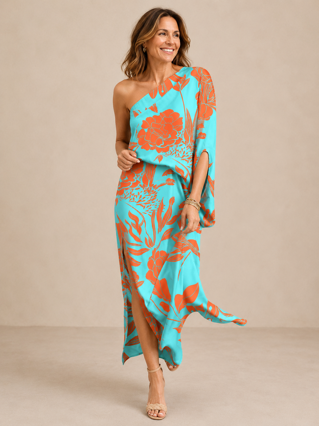 Avalon | Elegant One-Shoulder Maxi Dress