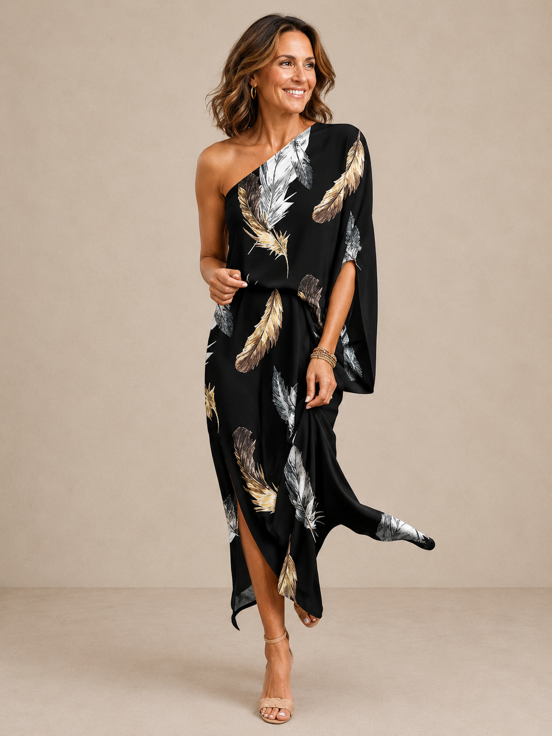 Avalon | Elegant One-Shoulder Maxi Dress