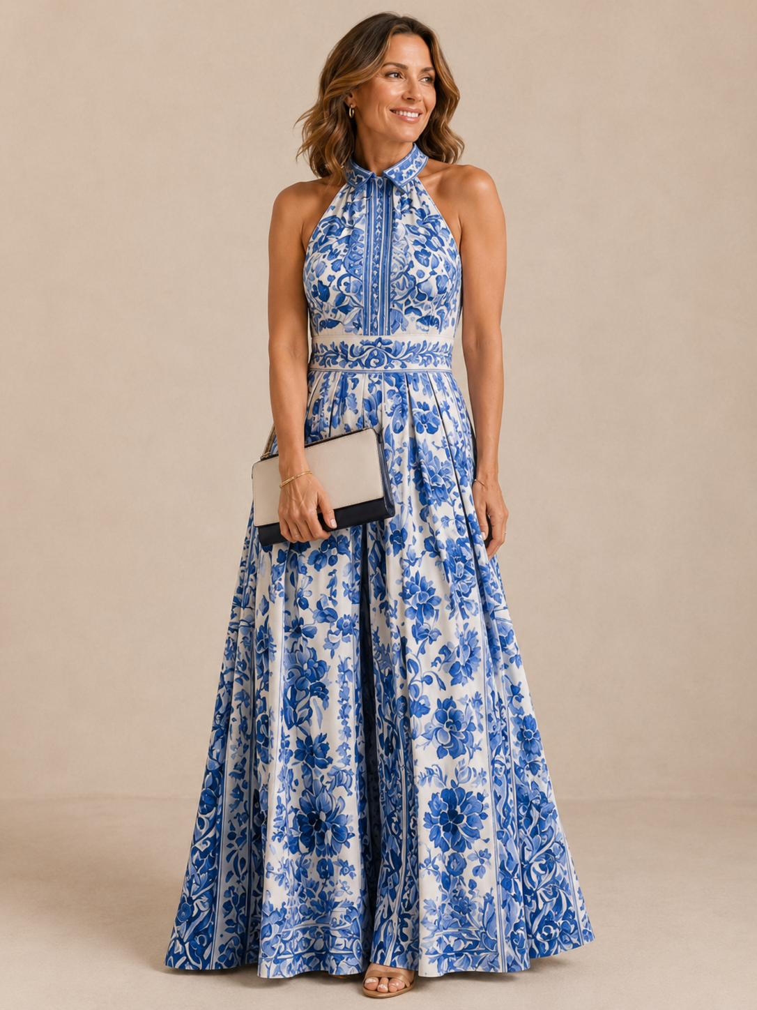 Billie | Elegant Halter Maxi Dress