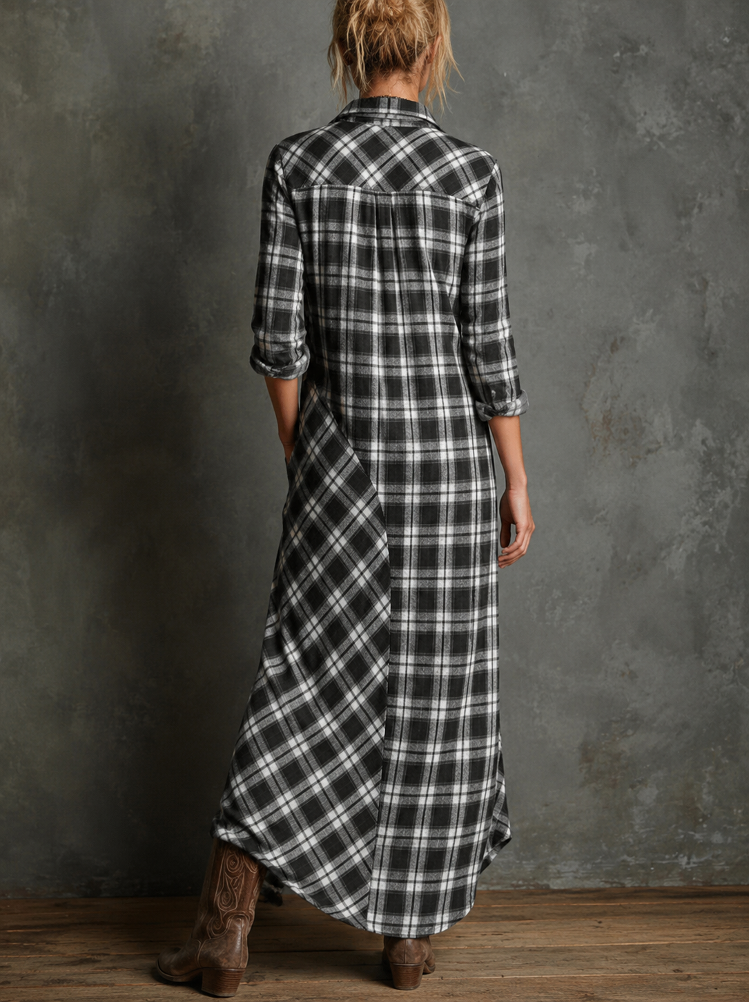 Tempest | Long-sleeved Striped Long Dress