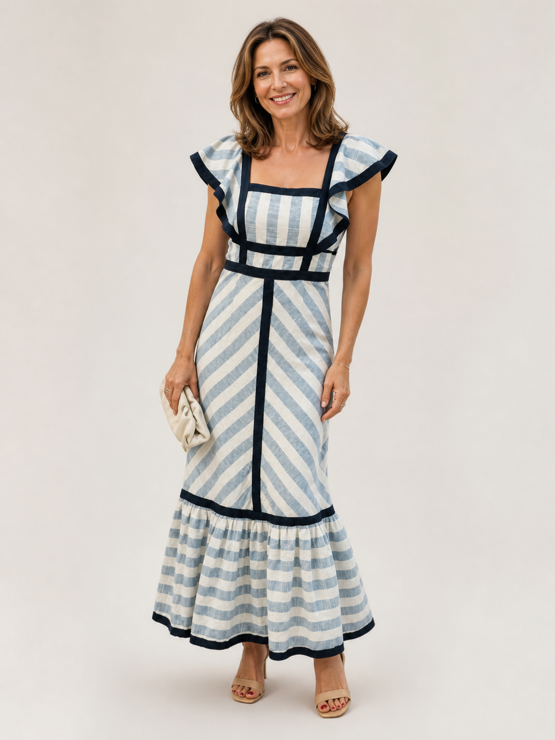 Dianne | Retro Striped Maxi Dress
