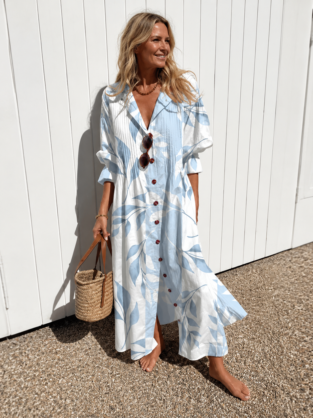 Jorja | Colourful Retro Long Sleeve Dress