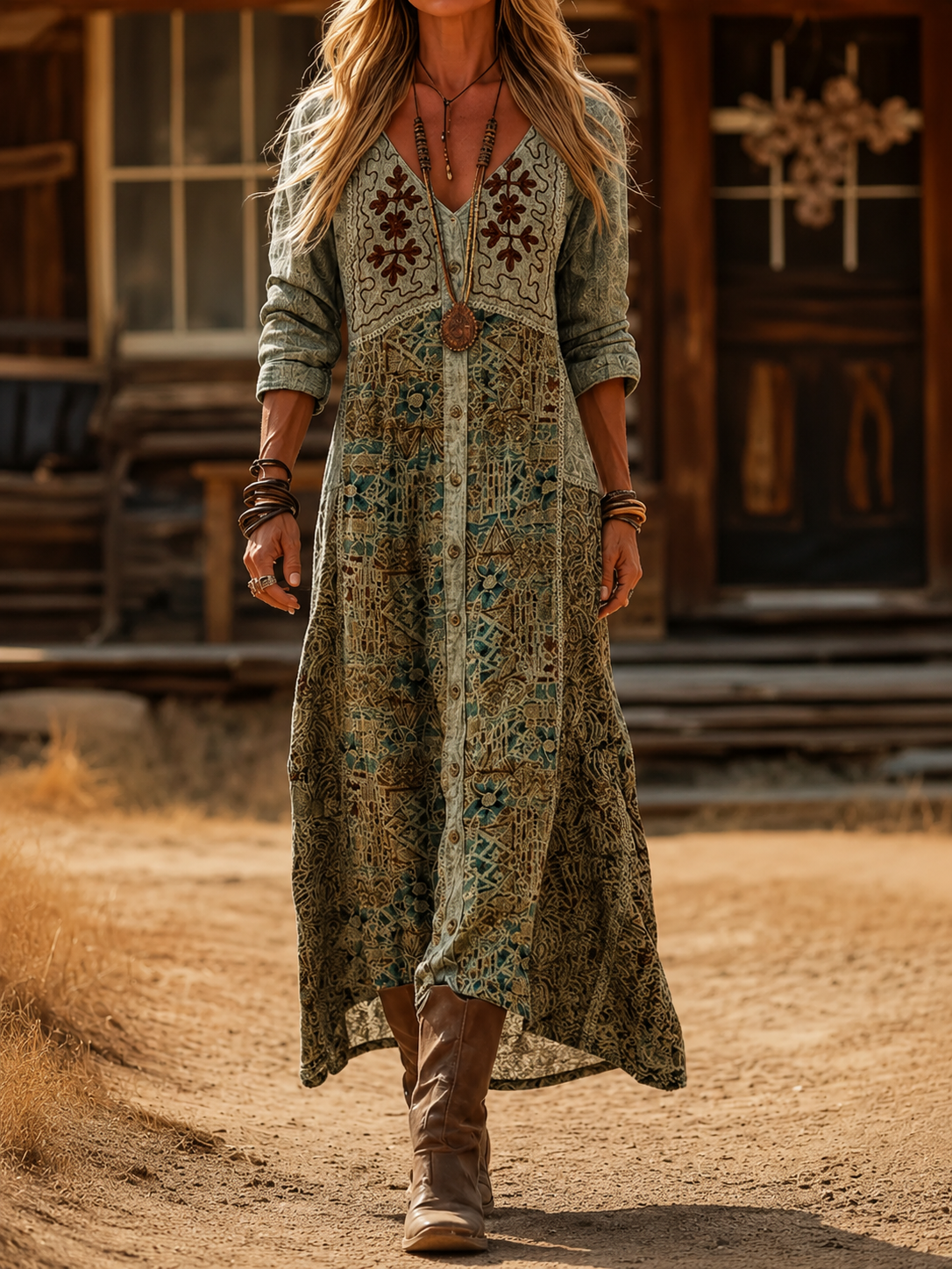 Laura | Vintage Bohemian Autumn Dress