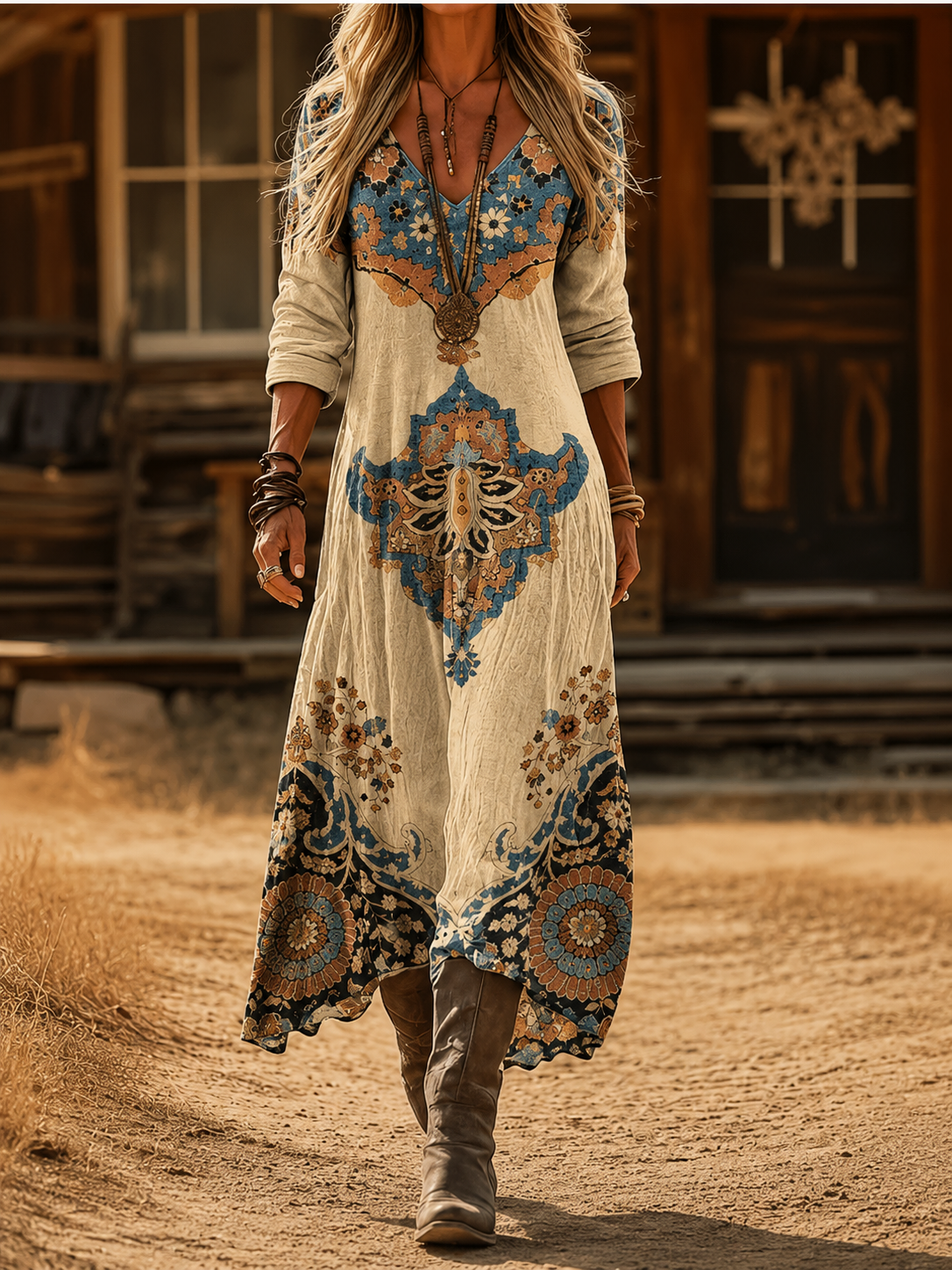 Laura | Vintage Bohemian Autumn Dress