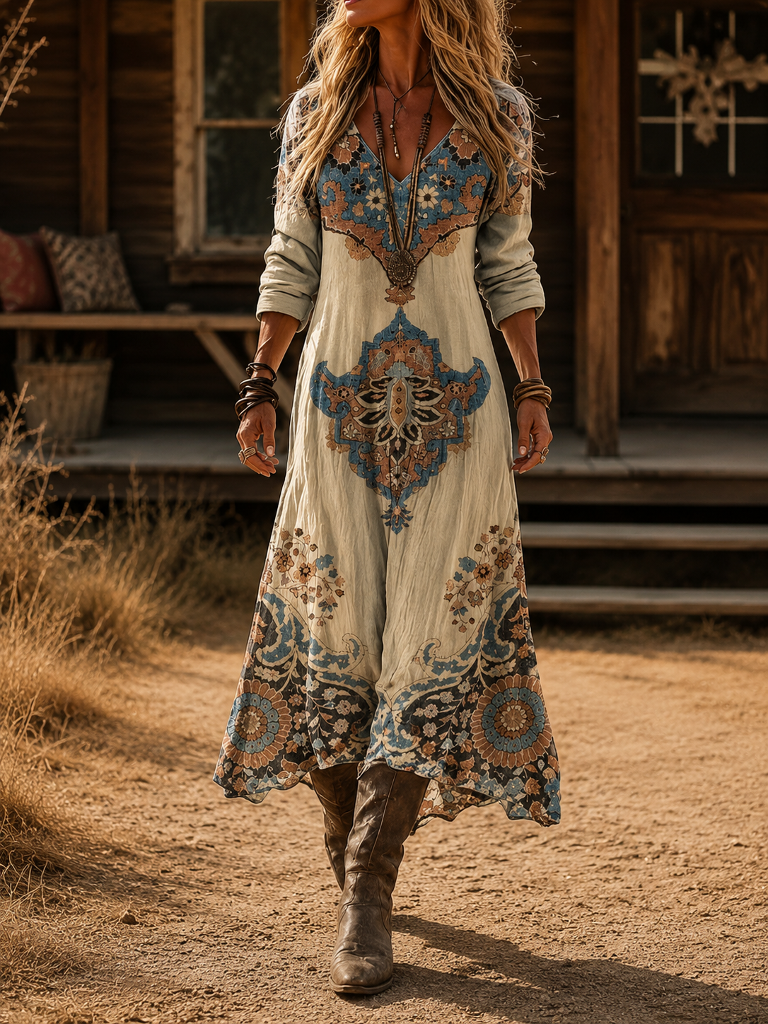 Arianwen | Vintage Bohemian Autumn Dress