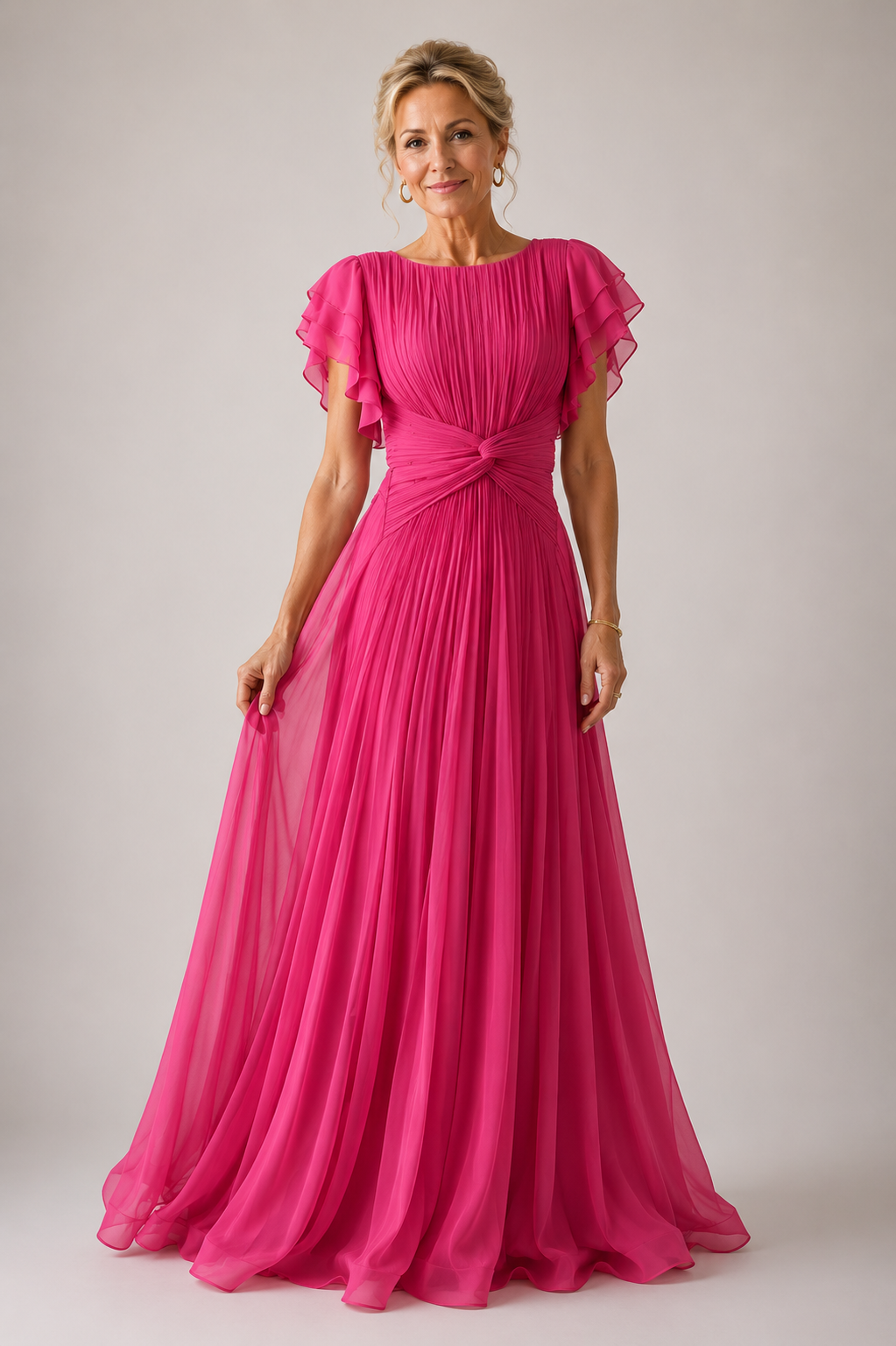 Saoirse | Pleated Evening Dress