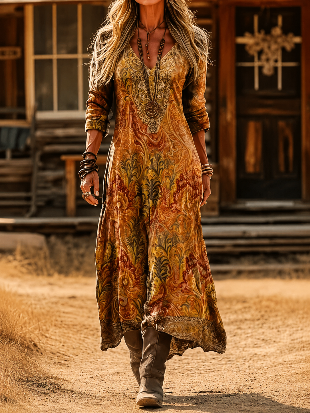 Laura | Vintage Bohemian Autumn Dress
