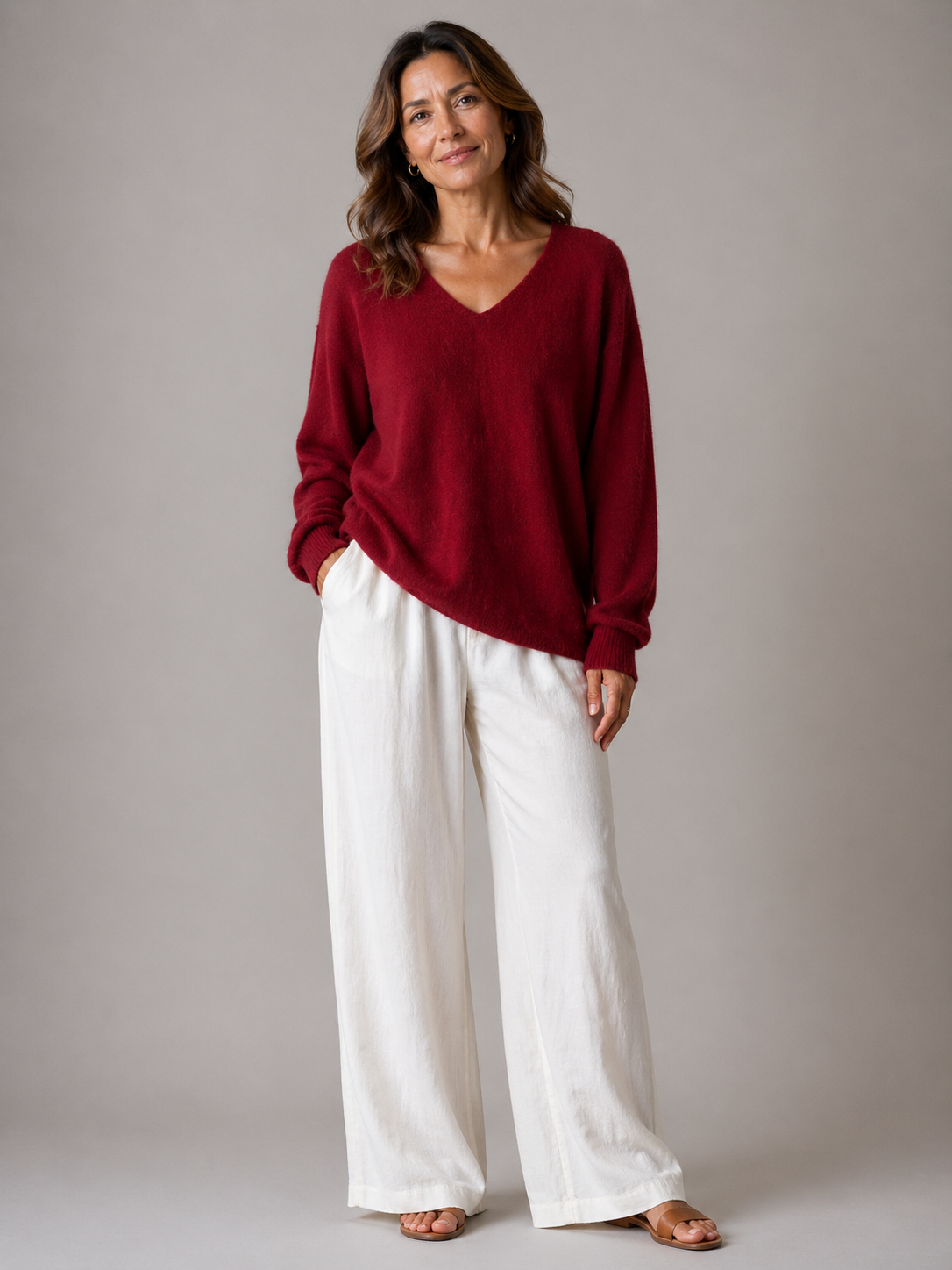 Ella | V-Neck Knit Jumper