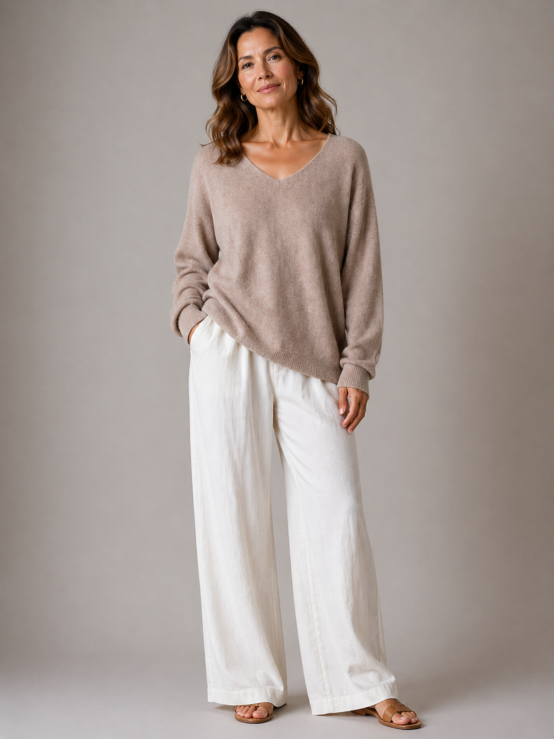 Ella | V-Neck Knit Jumper