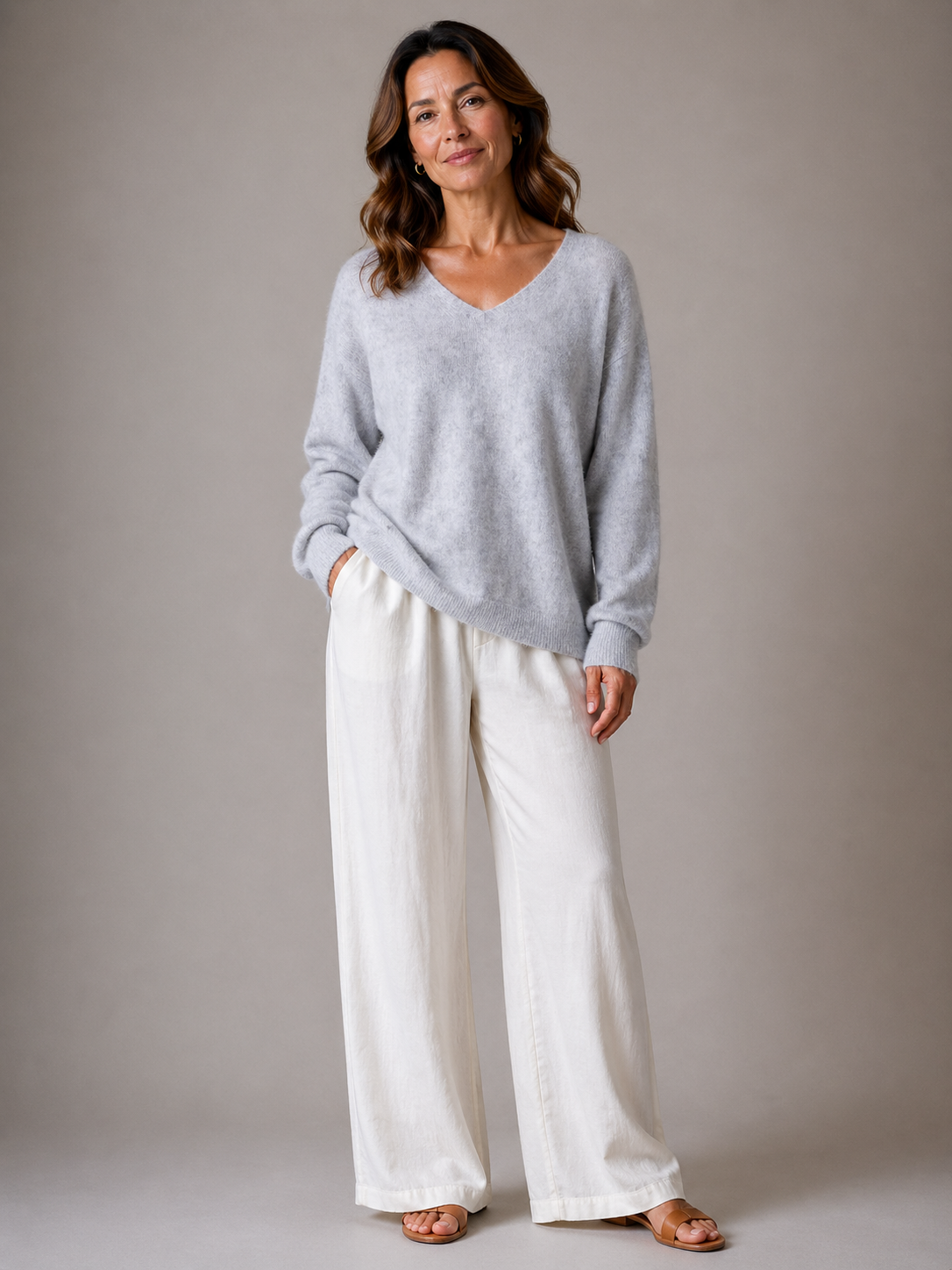 Ella | V-Neck Knit Jumper