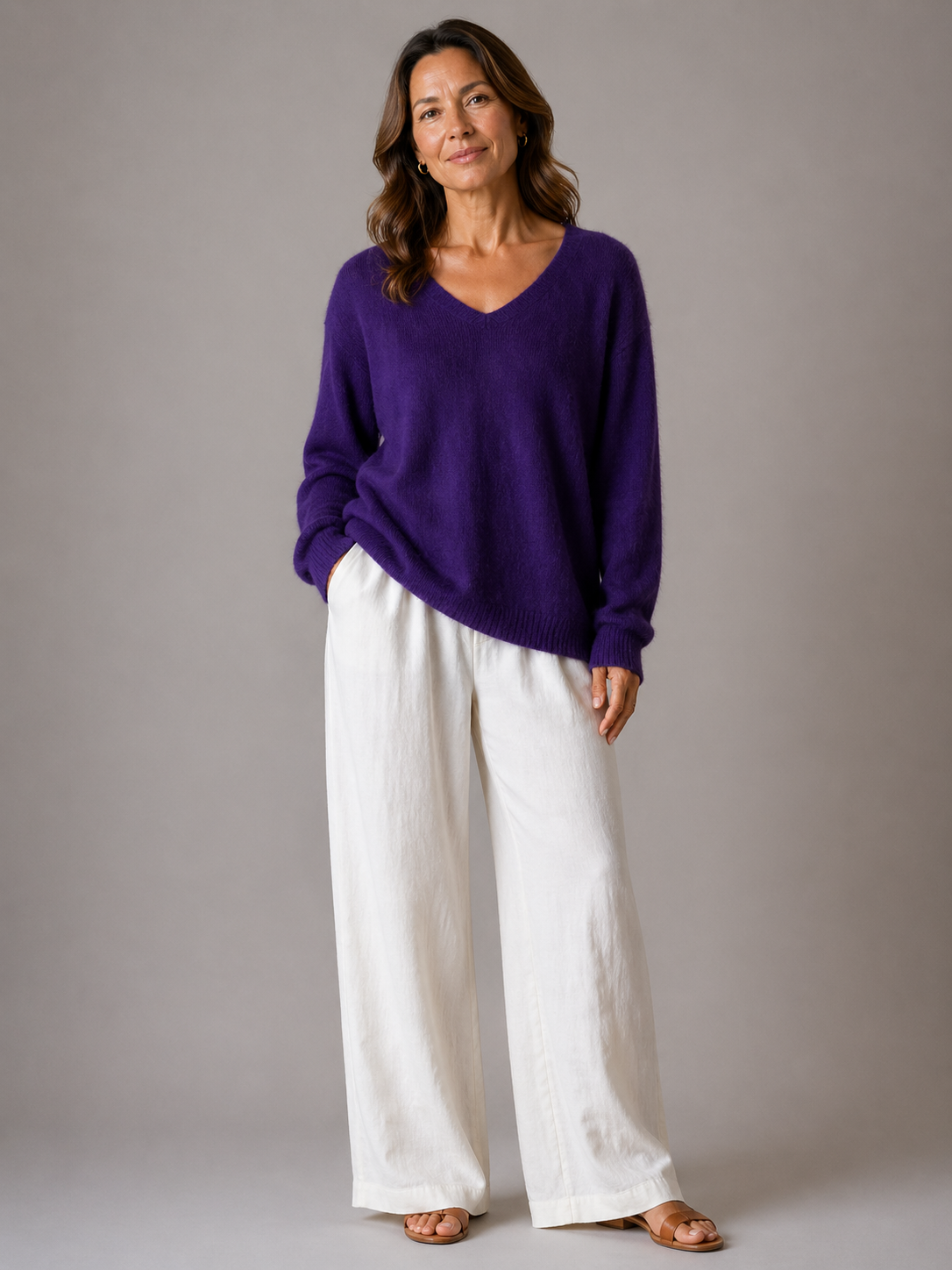 Ella | V-Neck Knit Jumper
