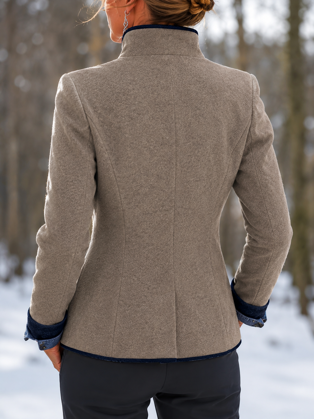 Cleo | Chic Stand-Up Collar Blazer