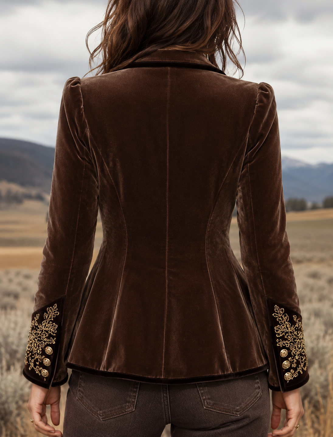 Ariel | Western Elegance Velvet Blazer