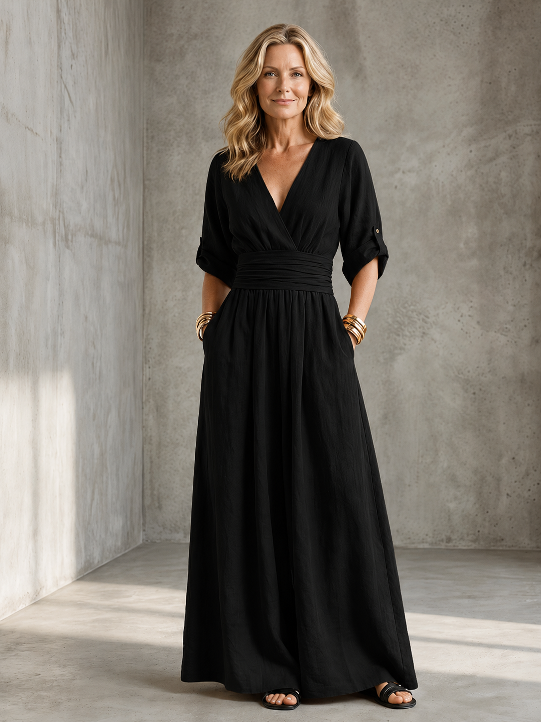 Wanda | Cross Front Wide Leg Jumpsuit