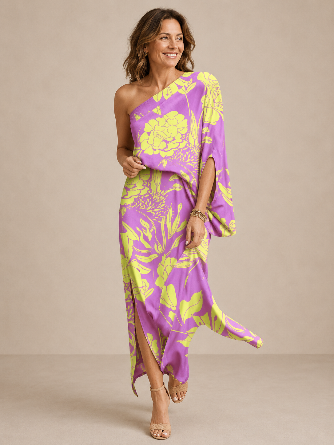 Avalon | Elegant One-Shoulder Maxi Dress